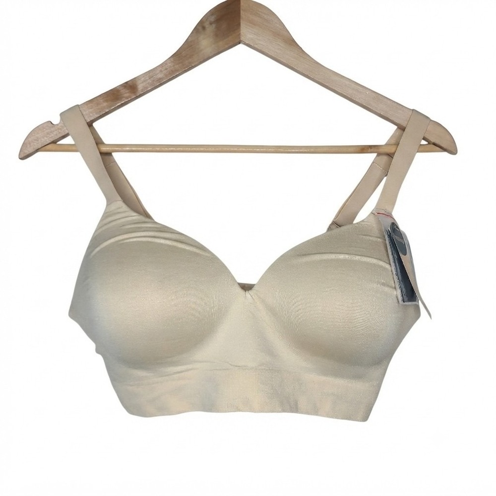 Truekind Bra Womens XL Supportive Comfort Wireless Shaping T Shirt Beige NEW